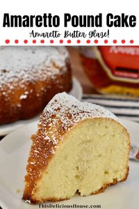 Amaretto Pound Cake with a hot Amaretto Butter Glaze is the perfect dessert for every occasion! Classic pound cake gets an Italian spin with a hint of Amaretto Liqueur.