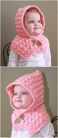 Crochet Textured Toddler Hood Free Pattern - Sudadera con capucha de ganchillo Patrones sin bufanda