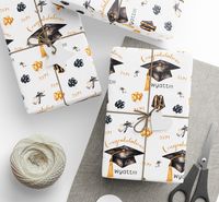 Personalized Graduation Wrapping Paper, Custom Graduation Wrapping Paper with name, Personalized Graduation Gift Wrap, Custom 2024 Gift Wrap by VegetableLane on Etsy