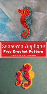 15 Free Crochet Seahorse Patterns And Amigurumi Ideas 🥰 Elevate Your Designs - Save This Pin, Then Visit Our Site crochet applique heart patterns free, crochet applique hedgehog, crochet applique hats, crochet applique hot air balloon, crochet applique house pattern, crochet applique ideas, crochet applique ice cream, crochet applique insects, crochet ice cream cone applique pattern free, crochet applique free pattern, crochet applique easy