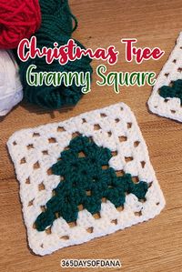 A detailed crochet tutorial for a christmas tree granny square. Simple and great for beginners.