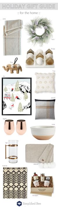 holiday gift guide for home // @simplifiedbee  #giftguide #giftguideforhome #homedecor #homeaccessories #holidaygifts2017