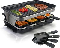 Amazon.com: Indoor Grill Smokeless Korean BBQ Grill 2 IN 1 Griddle Electric Grill Raclette Table Grill Kitchen Appliances with 8 Mini Grill Cheese Pans Christmas Gift Removable Non-Stick Temperature Control,1500W : Home & Kitchen