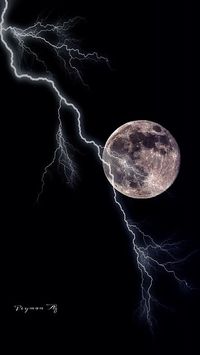 . Lightning Moon. #moonshine #moonlight #moonpics…