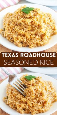 This copycat Texas Roadhouse seasoned rice is full of flavor. Seasoned rice is a great side dish for many things like chicken, steak, and fish. This is an easy rice recipe to make at home.