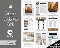 Welcome Book Template, Airbnb Welcome Guide, Editable Canva Air bnb House manual, Superhost eBook, Host signs, Signage, VRBO Vacation Rental 🆕 NEW EDITION - UPGRADED to 35 PAGES! 🆕 Looking for a quick and stylish way to create your very own Airbnb Welcome Book, as well as a way to remind your guests of all of the key information required for their stay? Want to avoid repeating the same thing over again and reduce your admin? Use this Welcome Book template to highlight useful information your g