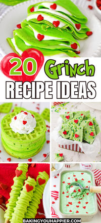 20 Grinch Recipes, put a cheerful smile on any Grinch’s face with these 20 adorable, festive, and delicious treats!