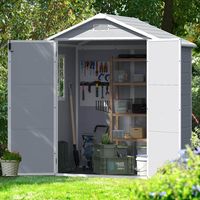 Transform your outdoor living area with our plastic shed, an ideal addition to your backyard, patio orgarden space. 12 mm thick extruded rigid plastic sheet highlights the strength and robustness of the structure, make this little shed a great choice for outdoor storage. While its reinforced walls and stable floor can withstand heavy loads, preventing warping or cracking, the double lockable door not only adds a layer of security but also enhances peace of mind regarding the safety of your store