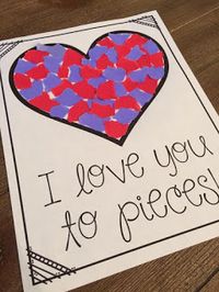 FREE torn paper template for Valentine's Day