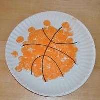 pinterest preschool sports theme | Tiny Artist Basketball Craft using Do-A-Dots More