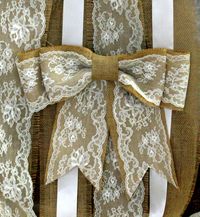 Burlap pew bows burlap wedding decor shabby chic by Bannerbanquet