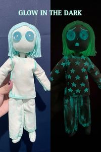 If Coraline was unable to retrieve the third ghost eye's from the "Other Mr.Bobinsky" ,   -I Present to you, Coraline Ghost! Glows in the dark that gets activated with UV LIGHT or natural sunlight.   ⋆｡‧˚ʚ♡ɞ˚‧｡⋆⋆｡‧˚ʚ♡ɞ˚‧｡⋆⋆｡‧˚ʚ♡ɞ˚‧｡⋆  She is available on my OTHER Etsy Shop, Click visit to direct you to the listing.