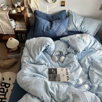 Shop Ocean Themed Blue Tones Bedding Set - ocean shaded deep and light blue color bedding duvet cover set. Enjoy no minimums FREE delivery on roomtery.