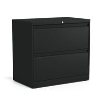 Get Staples Commercial 2 File Drawer Lateral File Cabinet, Assembled, Black, Letter/Legal, 30"W (20068D) fast and with free shipping on qualifying orders at Staples.