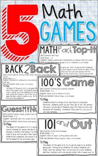 If you're not making time for math games, your students are missing out! Check out these 5 math games every classroom needs to play!