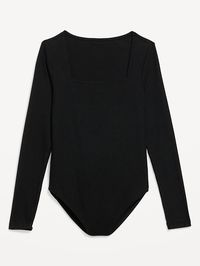 Long-Sleeve Square-Neck Rib-Knit Bodysuit for Women | Old Navy