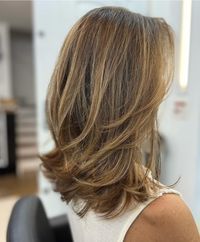 Medium Feathered Haircut with Volume