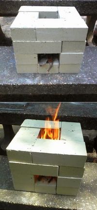 Alternative Gardening: How to Make a 16 Brick Rocket Stove #Prepper