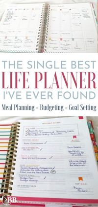 After using most of them, this is the best lifeplanner I've found. It beat the Erin Condren Planner by far because its' the perfect layout for beginners and has categories on meal planning, budgeting, and goal setting. It's been updated for 2019 and has unique design ideas with bright colors. #lifeplanner #livingwellplanner #planner