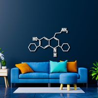 Serotonin Molecule Metal Wall Art Cafe Wall Decoration Idea - Etsy