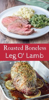 This roasted lamb leg is so tender and juicy, it'll be the star of your next dinner party! Follow this simple recipe to get started. Your guests will love the succulent flavor of this boneless leg of lamb roast.