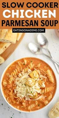 Savor the essence of Chicken Parmesan with this effortless Crock Pot Creamy Chicken Parmesan Soup. Packed with flavor and crafted from straightforward ingredients, this recipe delivers the classic taste of Chicken Parm without the hassle. Perfect for a cozy meal that feels indulgent yet simple to prepare.