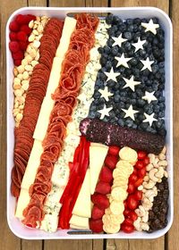 American Flag Cheese Tray