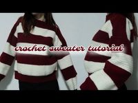 CROCHET SWEATER TUTORIAL | beginner friendly | striped crochet sweater | STEP BY STEP - YouTube