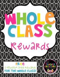 This document has 20 different cards with classroom rewards that are either completely FREE for you, or *almost* free (depending on the materials that your school can provide) Your students will love to work for these! It will work with any reward system.