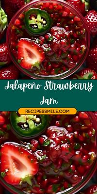 A sweet and spicy homemade jam made with ripe strawberries and jalapeños. Perfect for toast, pairing with cheese, or adding a twist to your meals.