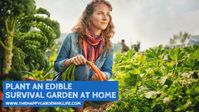 Start growing your own edible survival garden today so you can be ready for any kind emergency or disaster situation!