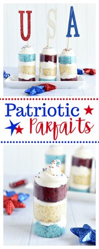 4th of July Parfaits – Fun-Squared We absolutely love the 4th of July and all things red, white and blue!  Backyard BBQ's, family and friends and celebrating this wonderful country where we live!  We are always on the hunt for fun. #fourthofjuly #parfaits