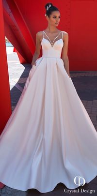 Crystal Designs Wedding Dresses 2019 - Paris Collection | Simple ball gown blush wedding dress with off the shoulder detail | Mikado pink ballgown bridal gown with sweetheart neckline and pockets for a princess fairytale wedding #weddingdress #weddingdresses #bridalgown #bridal #bridalgowns #weddinggown #bridetobe #weddings #bride#weddinginspiration #dreamdress #weddingideas #bridalcollection #bridaldress #fashion #bellethemagazine#dress See more gorgeous