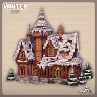 Minecraft fantasy builds - Winter edition. Download my builds on patreon!