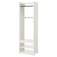 PANGET Coat rack with shoe storage unit, white, 233/8x16x75" - IKEA