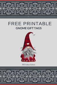 Free printable gnome gift tags for all of your gift-giving needs, but especially for gnome-themed gifts!  #gnomegifttags #gifttags #freeprintables #gnomes