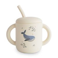 Put a lid on spills and messes with a sophisticated training cup designed for little hands and beautiful homes. Made from 100% food grade silicone, this minimal cup comes with a removable lid and a gentle straw for baby gums and toddler teeth. Build up fine motor skills and start young feeders on their transition journey from bottle to cup. Details 100% food grade silicone BPA/PVC/Phthalate free Recommended for ages 6 months+ Helps develop Fine Motor Skills 6 fl oz capacity (175 mL) Leak-resista