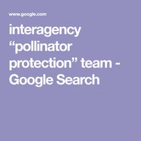 interagency “pollinator protection” team - Google Search