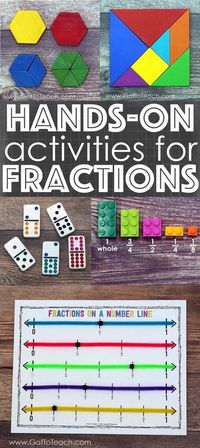 Several ideas for the conceptually teaching of fractions with hands-on activities.