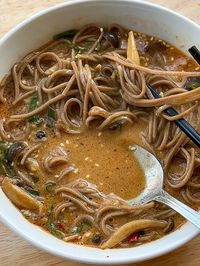 Sesame Miso Soba Noodle Soup - by Raquel Ravivo