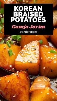 Elevate your potatoes with this amazing Korean side dish. Soy braised potatoes are simmered to perfection, beautifully balancing savoury and sweet with a touch of spice. Serve Gamja Jorim alongside steamed rice and your favourite dishes like Bulgogi.