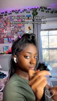 Dm to join free tape ins hair extension!!✨✨#hairtutorial #ygwigs #tapeins #hairextensions #naturalhair #shorthair #tapeinhair #hairhacks #hairhacks #4chair #curlyhair #longhairstyles #transformation #blackgirlmagic #hairstylist #viral #fyb #foryoupage