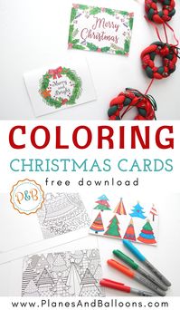 Get 6 printable Christmas cards to color for free! Simple and complex ones for the skilled coloring fans! Send unique Christmas cards this year by styling them to your personality.