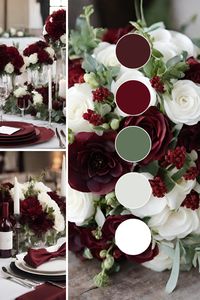 If you are looking for ideas to help you create your wedding color palette, then check out these beautiful wine red and white wedding color ideas to help inspire you! | Wedding color schemes | Wedding color palettes | Wedding theme | Wedding theme ideas | Wedding colors | Wedding color inspiration | Wedding color ideas | Wedding themes | Wedding colors unique | Fall wedding color ideas | Winter wedding color ideas | Spring wedding color ideas | Summer wedding color ideas |