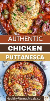 Authentic Chicken Puttanesca is delicious, easy to make, and ready in just 30 minutes. Make this simple low-carb chicken dinner recipe with everyday pantry staple ingredients that your whole family will love. Enjoy this easy chicken dinner recipe with the family any day of the week. Serve with spaghetti, pasta, or a side of roasted veggies.