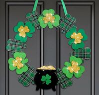 St Patricks Day Decor- March Decor- Home Decor- Front Door- Front Entrance