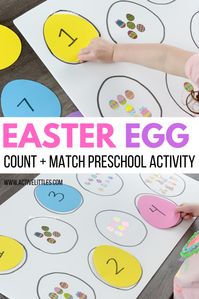 Easter Egg Count and Match Preschool Activity  - Active Littles