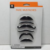 Halloween Costume Self Adhesive Mustaches Set 6 Thick Black Mustache Disguise