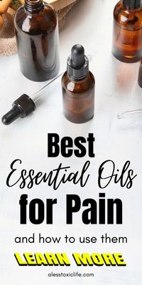 Best essential oils for pain, inflammation, and pain relief recipes. Check out my guide to the best essential oils for back, PMS, and neck pain plus how to use them for the greatest effect. #arthritispainrelief #JointPainrelief #essentialoils