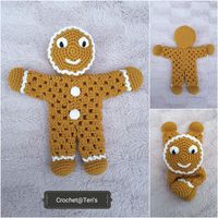 Amigurumi Gingerbread Man Granny Hexagon Lovey